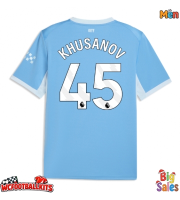 Manchester City Abdukodir Khusanov #45 Replica Home Stadium Shirt 2026-27 Short Sleeve